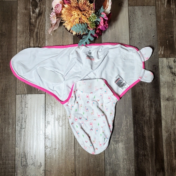 SwaddleMe Size SM/MED 7-14 lbs Llama Rainbow Sleep Sack 100% Cotton EUC - Picture 5 of 12